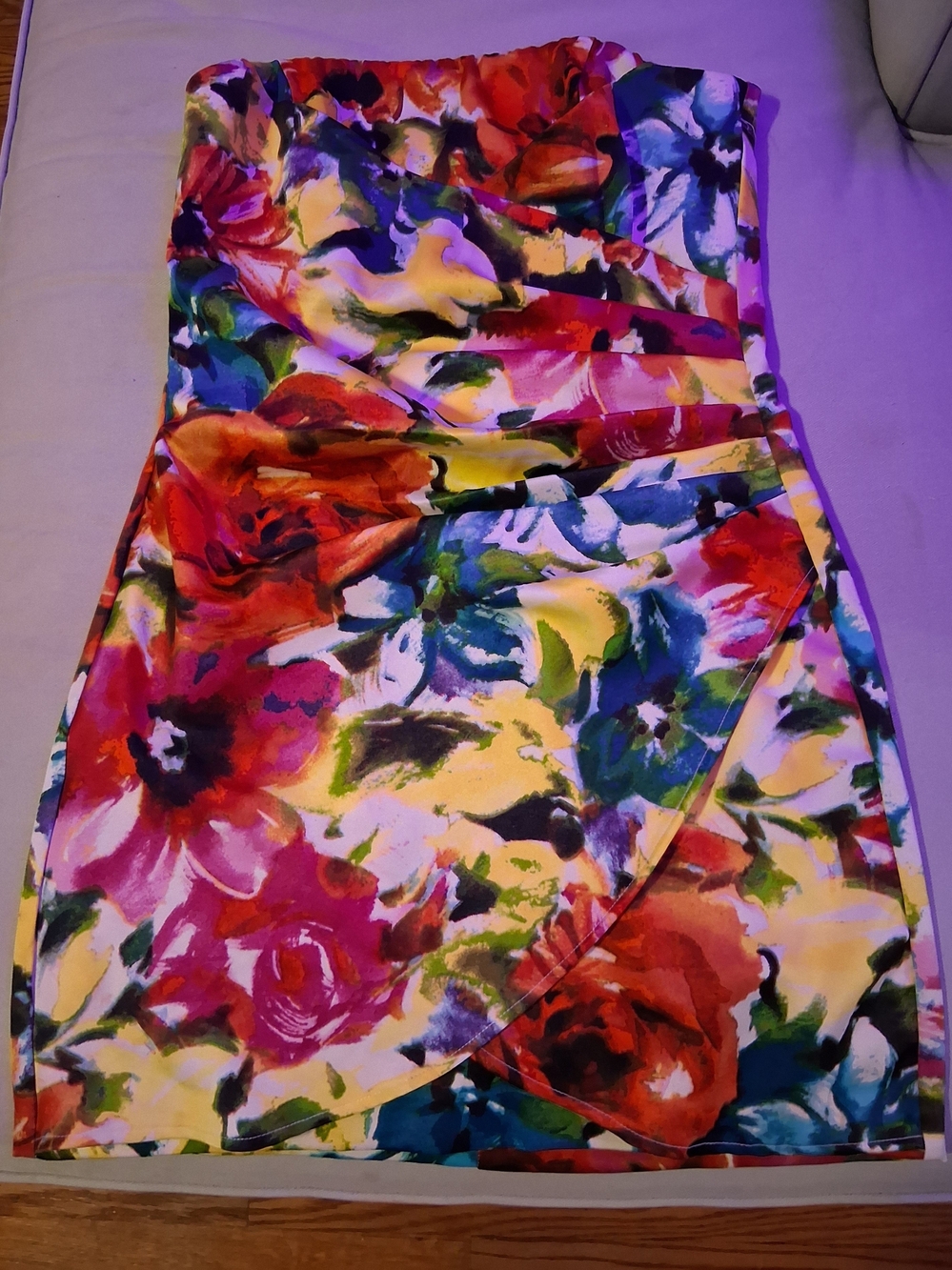 Speechless Strapless Mini Dress in Multicolor Floral